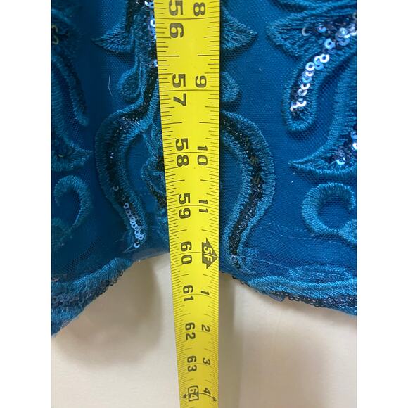 NWT ADRIANNA PAPELL DRESS GOWN 4 BLUE MOTHER OF THE BRIDE EVENING FORMAL WEDDING - Picture 15 of 15